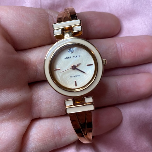 Anne Klein Rose Gold Diamond Bracelet Watch - Picture 5 of 6